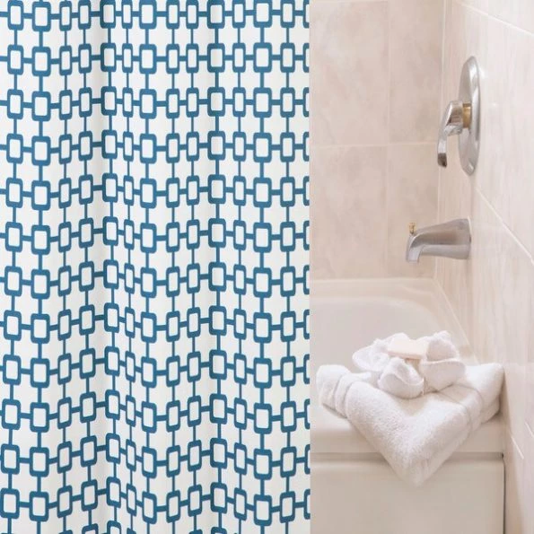 Medium Weight Decorative PEVA Shower Liner, 70" W x 72" H, Round Up