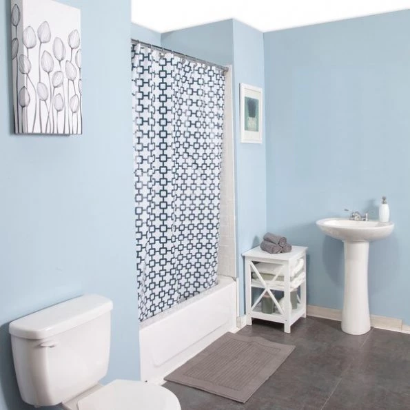 Medium Weight Decorative PEVA Shower Liner, 70" W x 72" H, Round Up