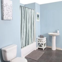 Medium Weight Decorative PEVA Shower Liner, 70" W x 72" H, Stripe