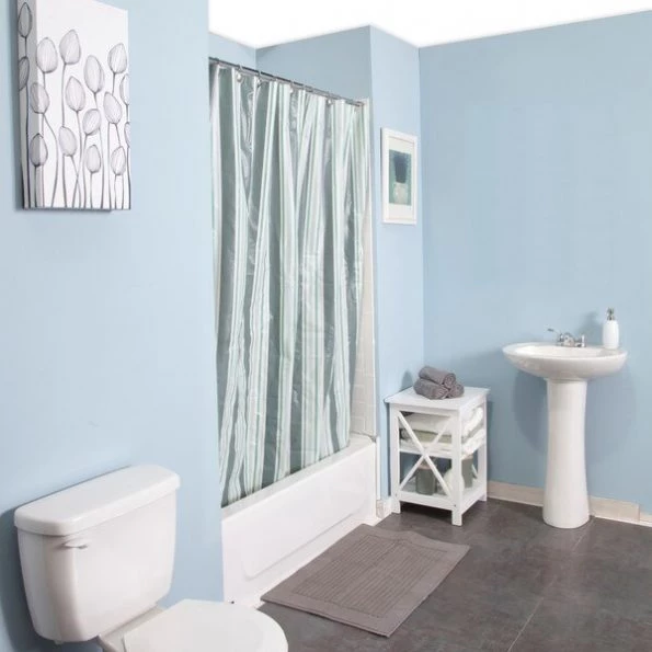 Medium Weight Decorative PEVA Shower Liner, 70" W x 72" H, Stripe