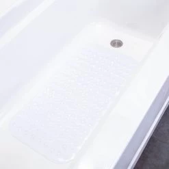 Non-Slip Bath, Shower, and Tub Mat with Suction Cups, Clear