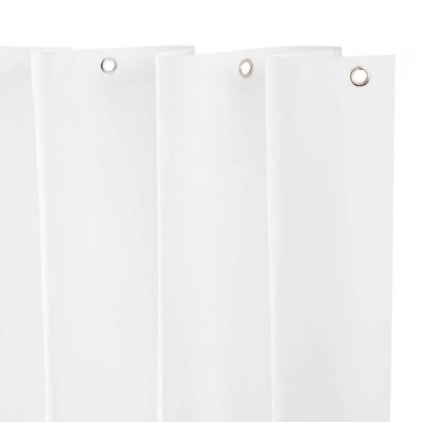 Medium Weight Decorative PEVA Shower Liner, 70" W x 72" H, White