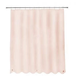 Medium Weight PEVA Shower Liner and Ring Set, 70" W x 72" H, Cream