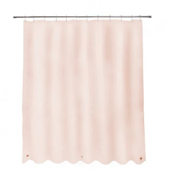 Medium Weight PEVA Shower Liner and Ring Set, 70" W x 72" H, Cream