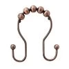 Kenney Beaded Roller Double Shower Hooks, Set of 12, Oil Rubbed Bronze