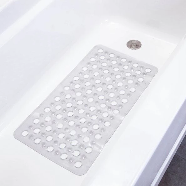 Non-Slip Bath, Shower, and Tub Mat with Suction Cups, Grey Smoke