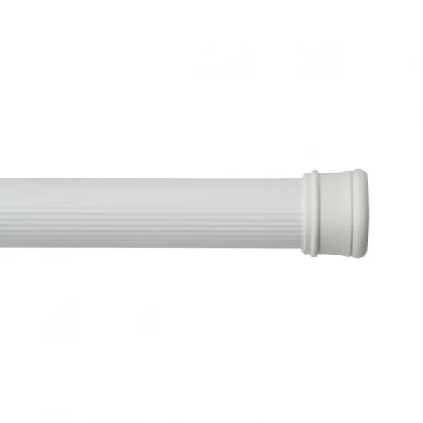 No Tools Spring Tension Utility Rod, 42-72", White