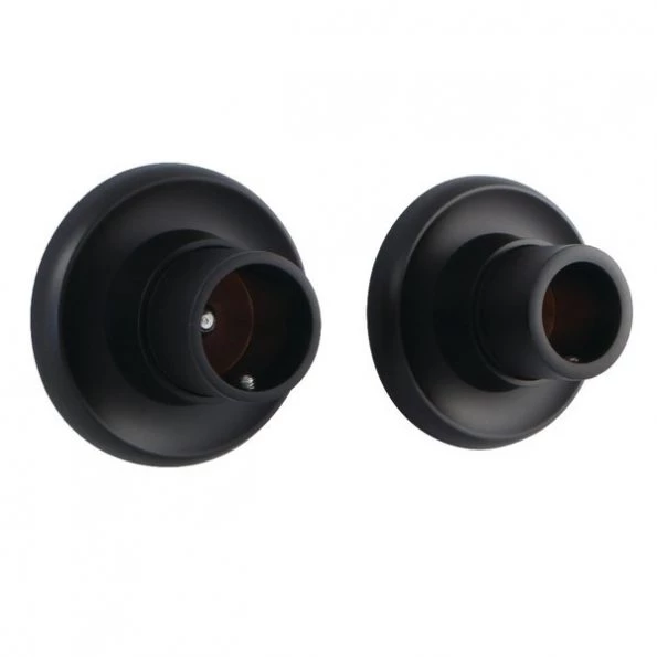 SRP310 Brass Shower Rod Base, Matte Black