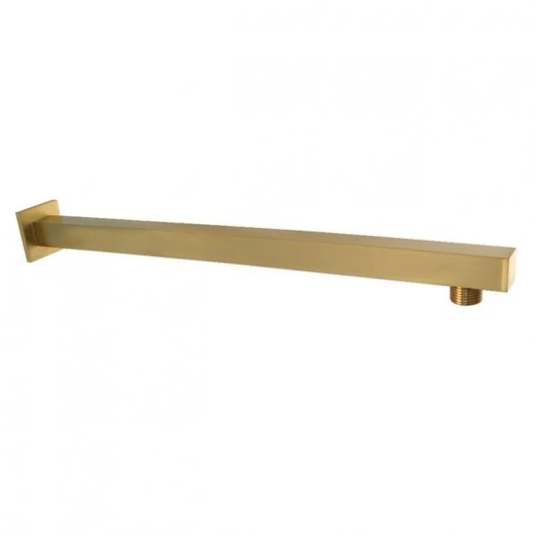 K4167 15-3/4-Inch Rain Drop Shower Arm with Flange, Brushed Brass