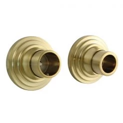 Kingston Brass SRP2717 Brass Shower Rod Base, Brushed Brass