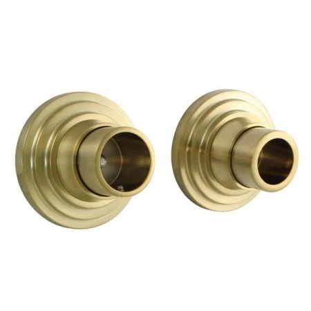Kingston Brass SRP2717 Brass Shower Rod Base, Brushed Brass