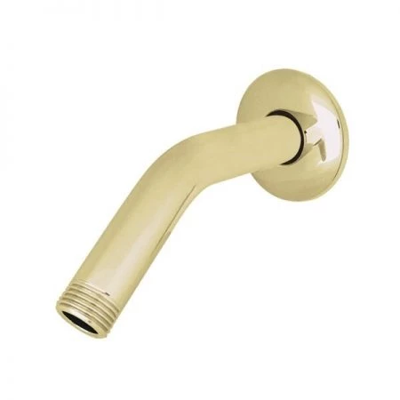 Showerscape K155K2 6-Inch Shower Arm with Flange, Polished Brass