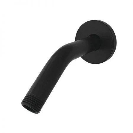 Showerscape K151K0 6-Inch Shower Arm with Flange, Matte Black