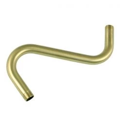 K152A7 8-Inch S-Shape Shower Arm, Brushed Brass