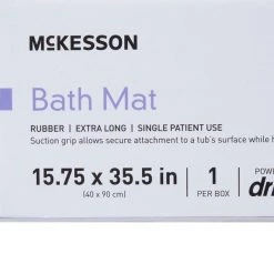 Mckesson Rubber Bathtub Mat, 15¾ x 35 Inch 4 Rubber Bathtub Mat, 15¾ x 35 Inch