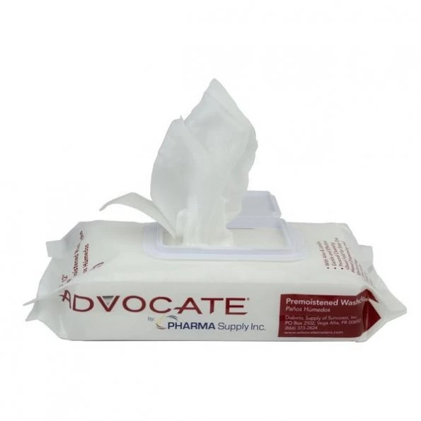 Pre-Moistened Washcloths 8" x 12" 50/pk 12pks/cs