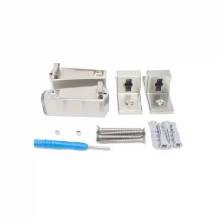 Adjustable Curved Rectangle Shower Rod With Shower Rings Includes 1pcs of 112-5BN-A and 1 pcs of 01