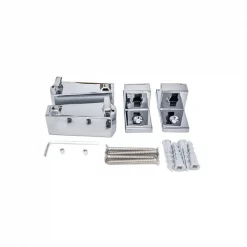 Fixed Curved Rectangle Shower Rod With Shower Rings Includes 1pcs of 112-5BP and 1 pcs of 012-BP-SR