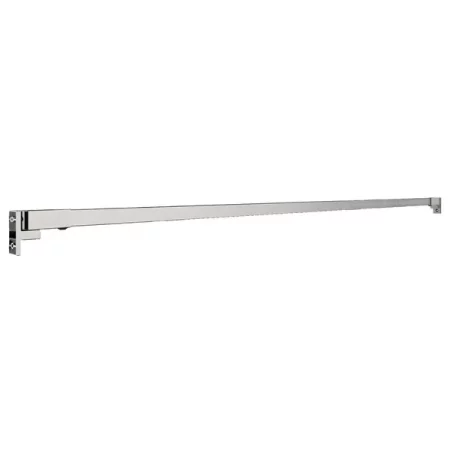 Preferred Bath Accessories 60" Fixed Straight Rectangle Shower Rod, Stainless Steel, Brushed Nickel