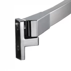 Adjustable Curved Rectangle Shower Rod, Bright Polished Stainless Steel