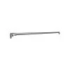 Preferred Bath Accessories 60" Fixed Straight Oval Shower Rod, Stainless Steel, Brushed Nickel