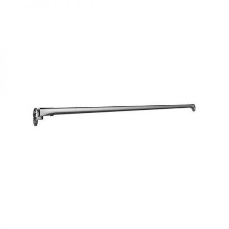 Preferred Bath Accessories 60" Fixed Straight Oval Shower Rod, Stainless Steel, Brushed Nickel