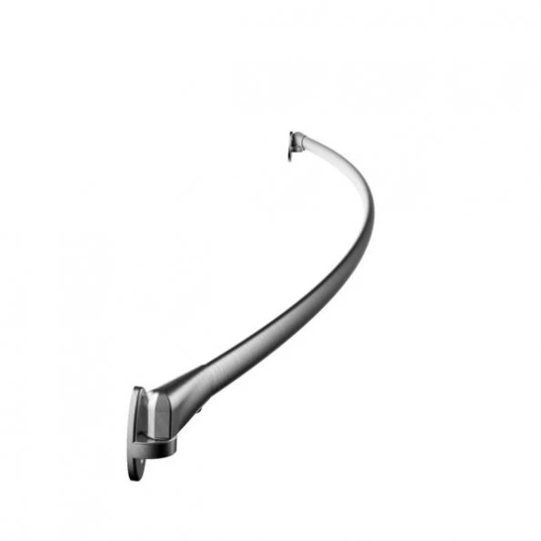 60" Fixed Curved Oval Shower Rod, Stainless Steel, Brushed Nickel