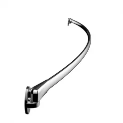 60" Fixed Curved Oval Shower Rod, Bright Polished Stainless Steel