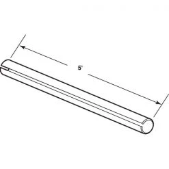 Prime-Line 60 in. White Plastic Shower Rod Cover 3 60 in. White Plastic Shower Rod Cover