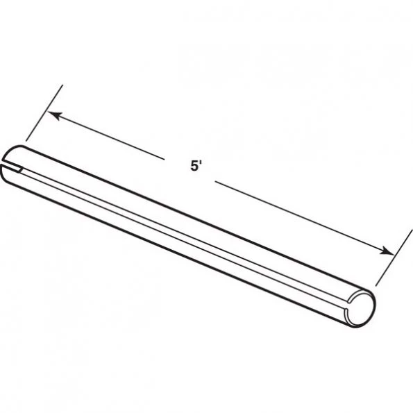 60 in. White Plastic Shower Rod Cover
