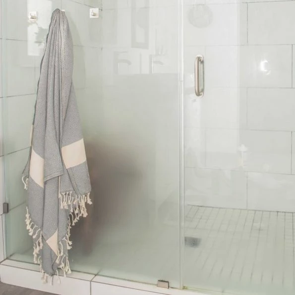 100% Cotton Turkish Bath Towel, 40 x 70 Diamond Peshtemal, Gray