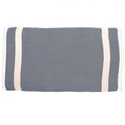 100% Cotton Turkish Bath Towel, 40 x 70 Diamond Peshtemal, Navy
