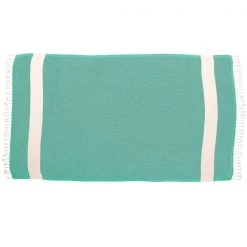 100% Cotton Turkish Bath Towel, 40 x 70 Diamond Peshtemal, Turquoise