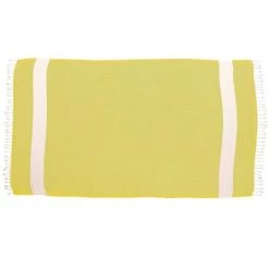 100% Cotton Turkish Bath Towel, 40 x 70 Diamond Peshtemal, Yellow