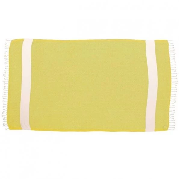 100% Cotton Turkish Bath Towel, 40 x 70 Diamond Peshtemal, Yellow