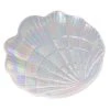 Fabulaxe Glass Iridescent Colorful Seashell Trinket Soap Candy Ring Dish Plate