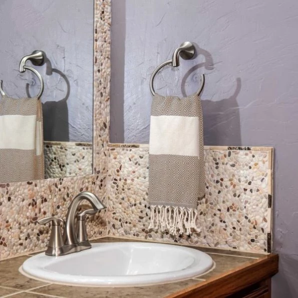 100% Cotton Turkish Hand Towels, 18 x 40 Diamond Peshtemal Kitchen and Bath Towels, Beige, PK 4