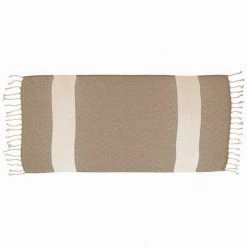 100% Cotton Turkish Hand Towels, 18 x 40 Diamond Peshtemal Kitchen and Bath Towels, Beige, PK 4
