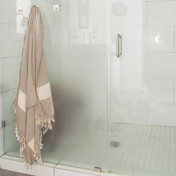 100% Cotton Turkish Hand Towels and Bath Towels, Diamond Peshtemal, Beige, PK 2