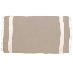 100% Cotton Turkish Hand Towels and Bath Towels, Diamond Peshtemal, Beige, PK 2