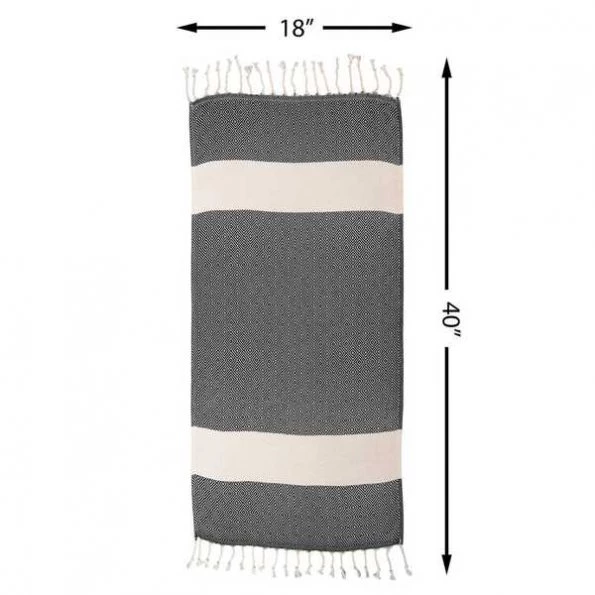 100% Cotton Turkish Hand Towels and Bath Towels, Diamond Peshtemal, Beige, PK 2