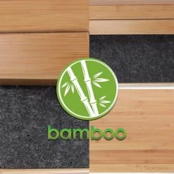 Bamboo Floor Rug Bath Mat – Waterproof Bathroom Shower Mat Carpet