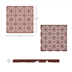 Hastings Home Patio Tiles – (Terracotta, Set of 6) 3 Hastings Home Patio Tiles – (Terracotta, Set of 6)