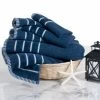 Hastings Home 6-piece 100-percent Cotton Towel Set with 2 Bath Towels, 2 Hand Towels and 2 Washcloths (Navy)