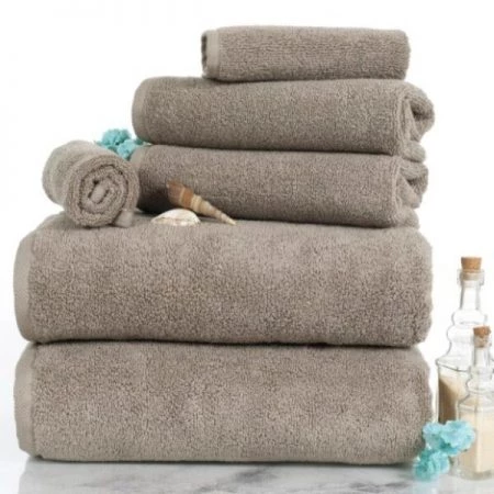 Hastings Home 6-piece 100-percent Cotton Towel Set with 2 Bath Towels, 2 Hand Towels and 2 Washcloths (Taupe)