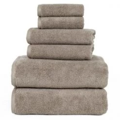 Hastings Home 6-piece 100-percent Cotton Towel Set with 2 Bath Towels, 2 Hand Towels and 2 Washcloths (Taupe) 4 6-piece 100-percent Cotton Towel Set with 2 Bath Towels, 2 Hand Towels and 2 Washcloths (Taupe)
