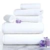 Hastings Home 6-piece 100-percent Cotton Towel Set with 2 Bath Towels, 2 Hand Towels and 2 Washcloths (White)