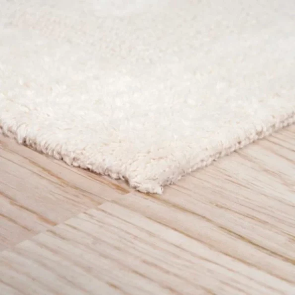 2-piece 100-percent Cotton Bathmat, Reversible, Soft, Absorbent Bathroom Rugs, Ivory
