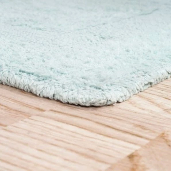 2-piece 100-percent Cotton Bathmat, Reversible, Soft, Absorbent Bathroom Rugs, Seafoam