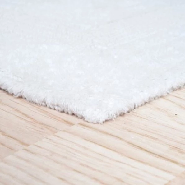 2-piece 100-percent Cotton Bathmat, Reversible, Soft, Absorbent Bathroom Rugs, White